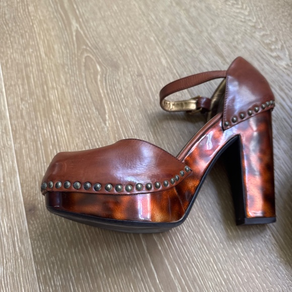 Prada leather studded platforms - Picture 3 of 9